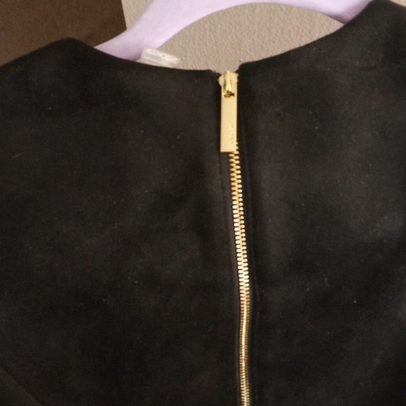 Calvin Klein Sleeveless Fit and Flare Dress with Faux Leather Trim - Picture 7 of 9